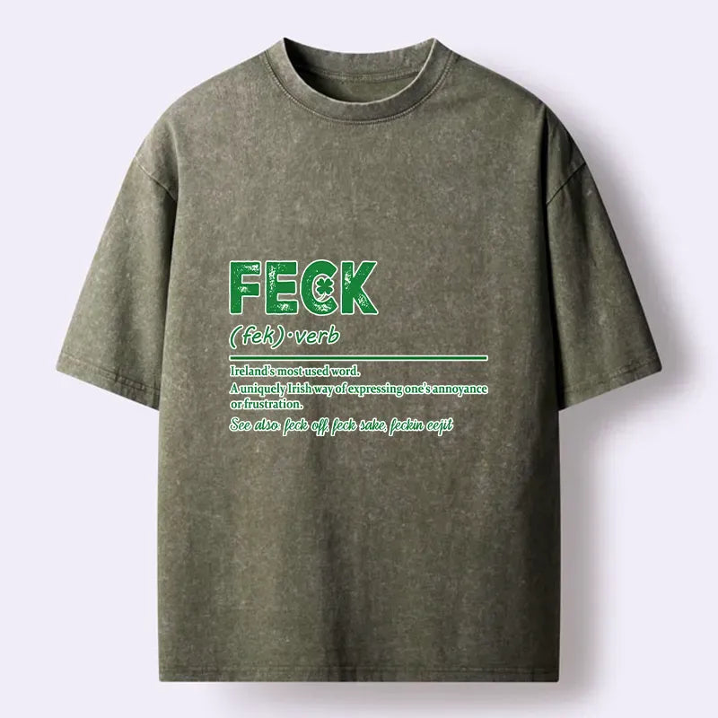 Kyoto-Lion Saint Patrick Glossary Washed T-Shirt