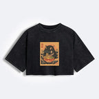 Japanese vintage crop t-shirt for women