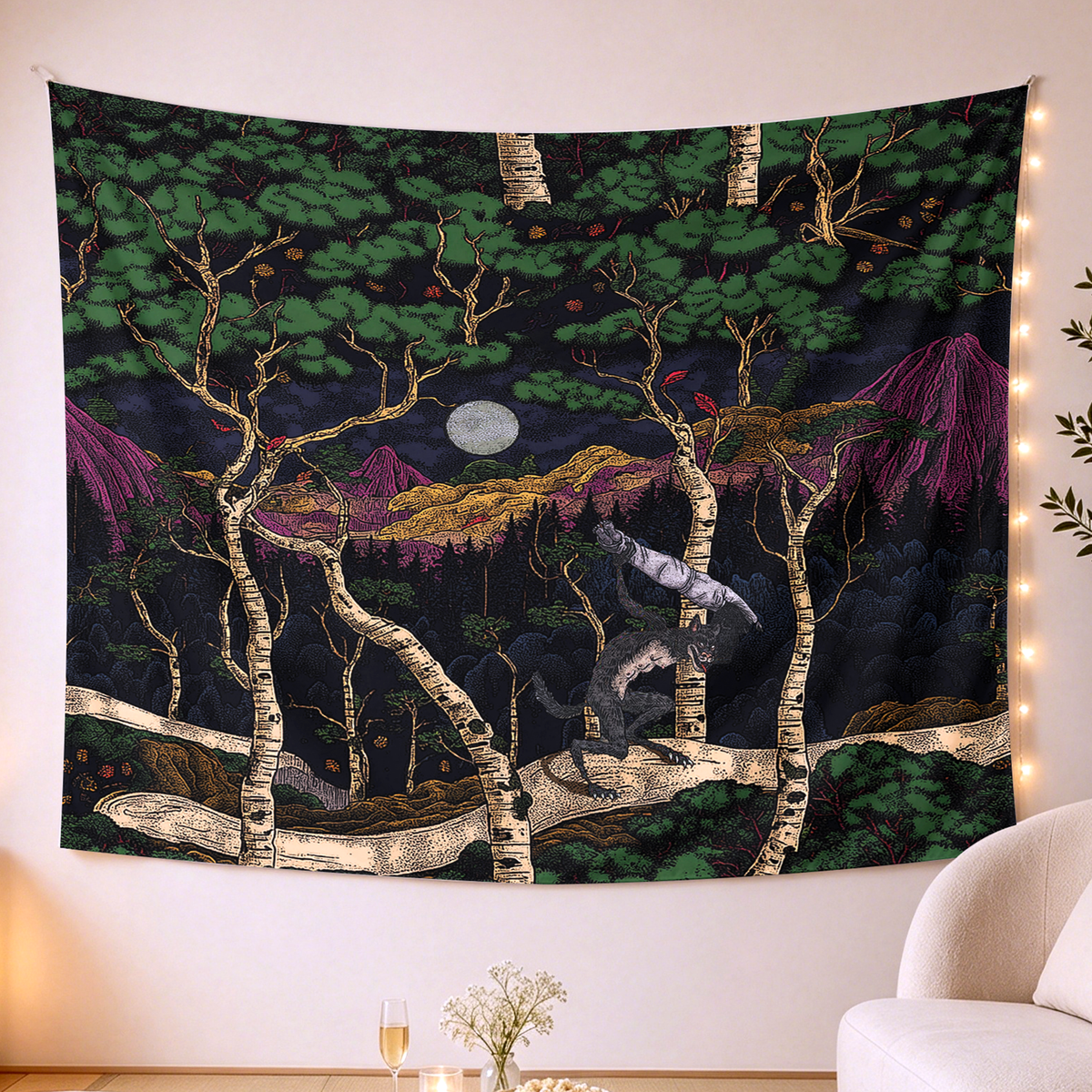 Kyoto-Lion Horrible Ghoul Tapestry