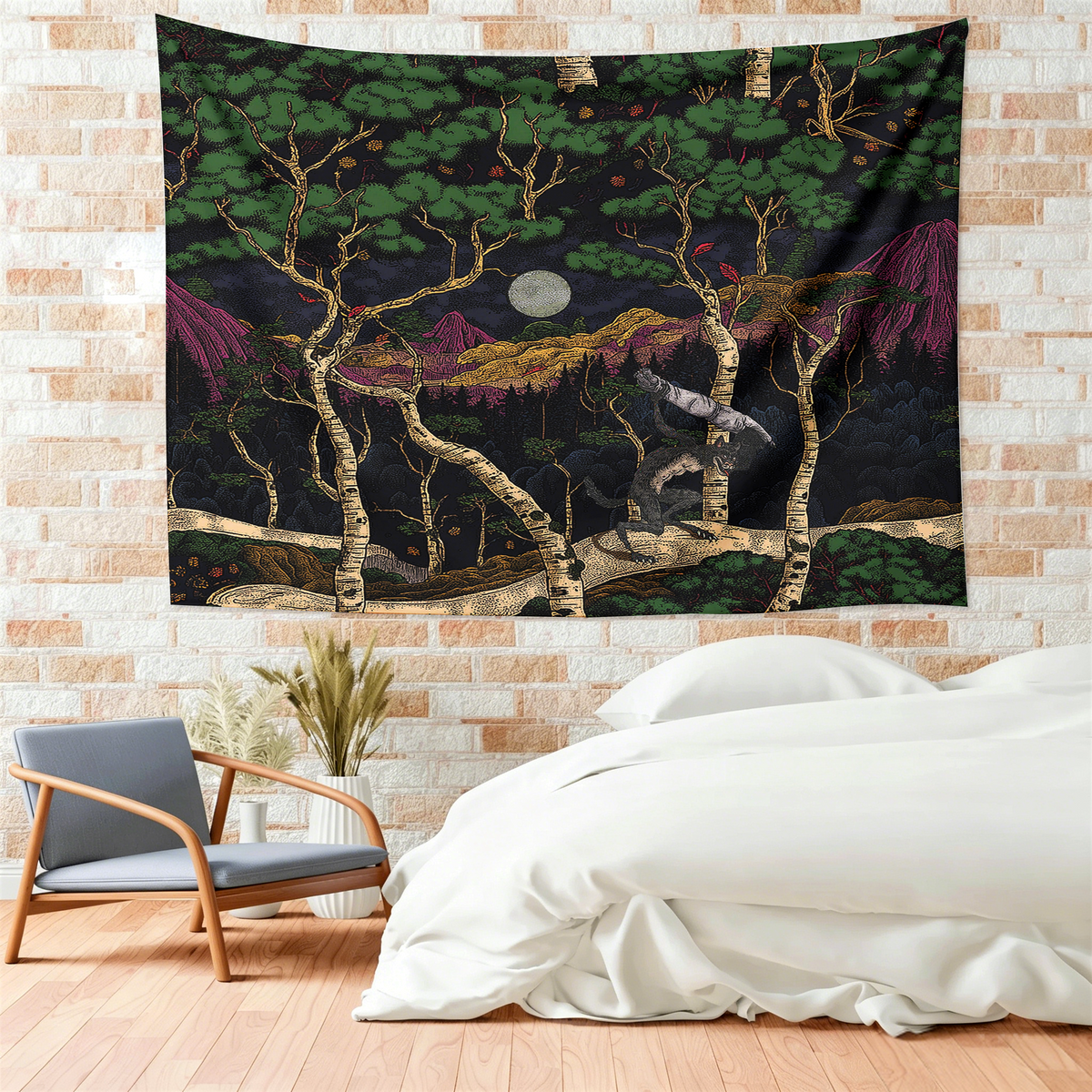 Kyoto-Lion Horrible Ghoul Tapestry