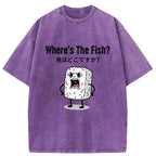Kyoto-Lion Rice Balls In Search Of Fish Washed T-Shirt