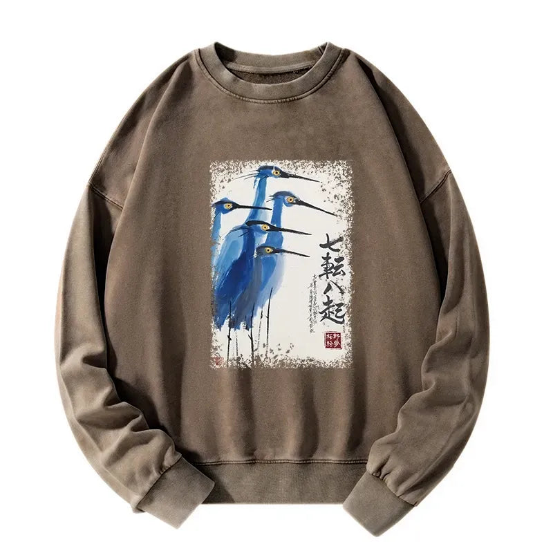 Unisex Washed Sweatshirt for Daily Wear