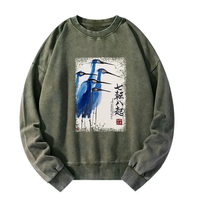 Unisex Washed Sweatshirt for Daily Wear