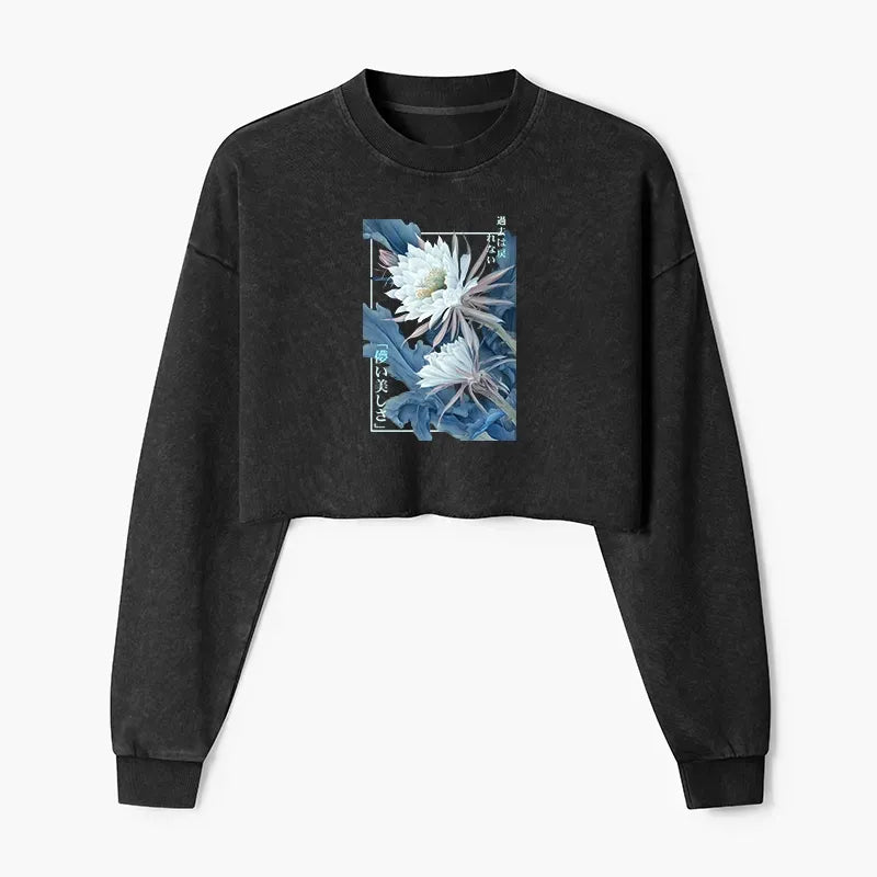 Washed Ukiyo-e Sweatshirt for Vacation