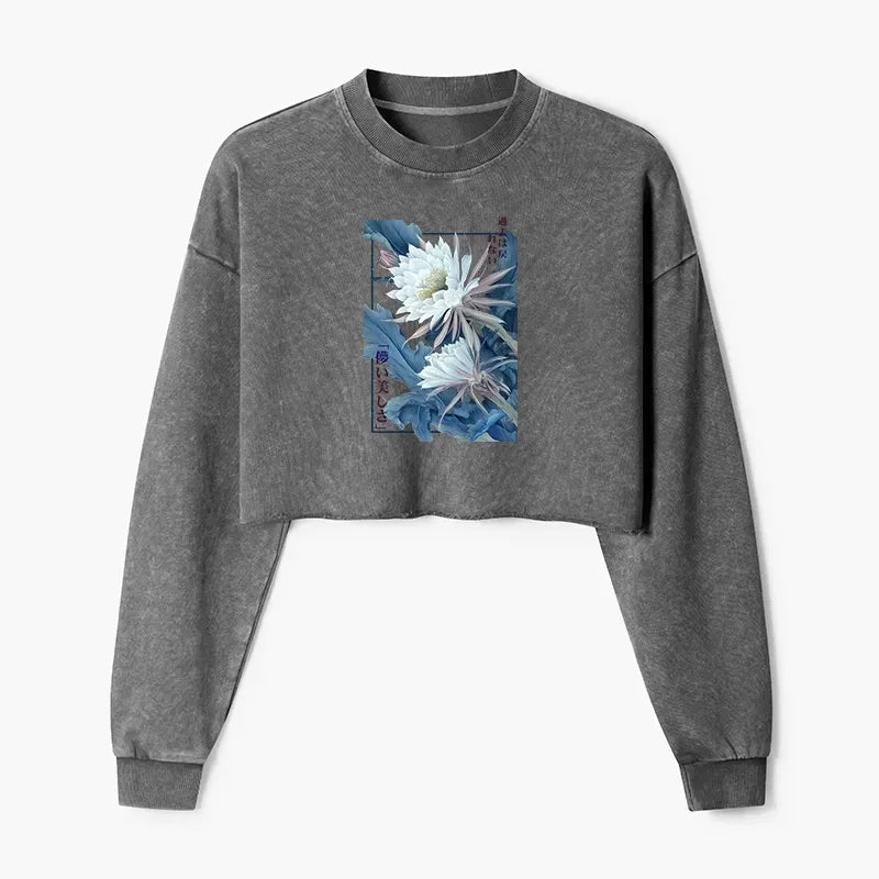Washed Ukiyo-e Sweatshirt for Vacation
