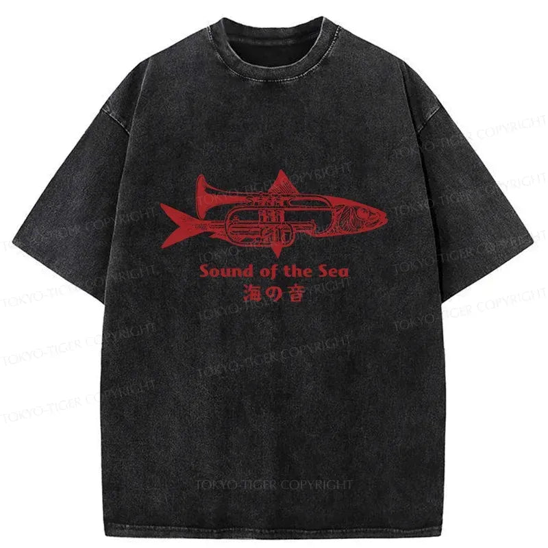 Kyoto-Lion Sound Of The Sea Washed T-Shirt