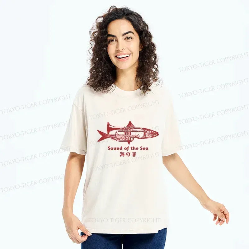 Japanese washed t-shirt for daily wear