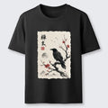 Kyoto-Lion Zen Crow Resting On Red Plum Branch Classic T-Shirt