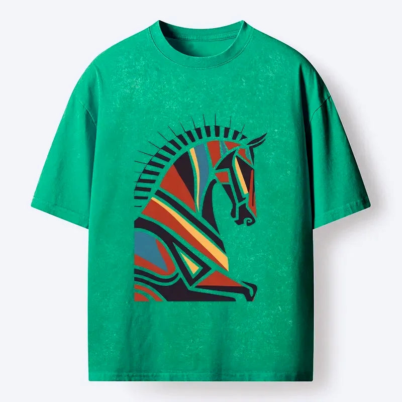 Kyoto Lion Geometric Color T-Shirt
