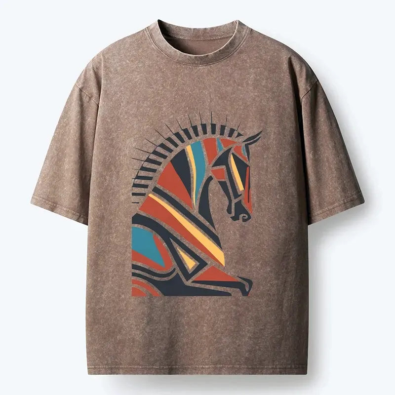 Kyoto Lion Geometric Color T-Shirt