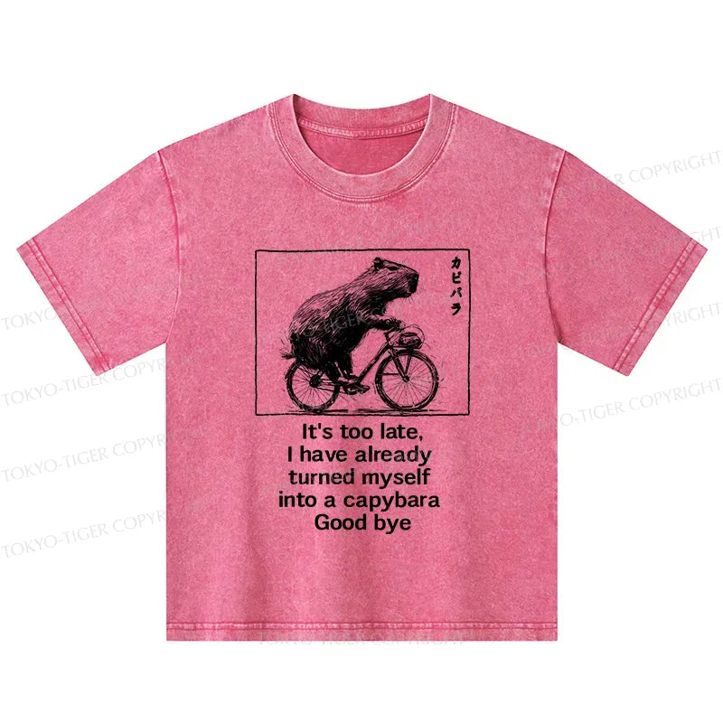 kids capybara bicycle tee on sale