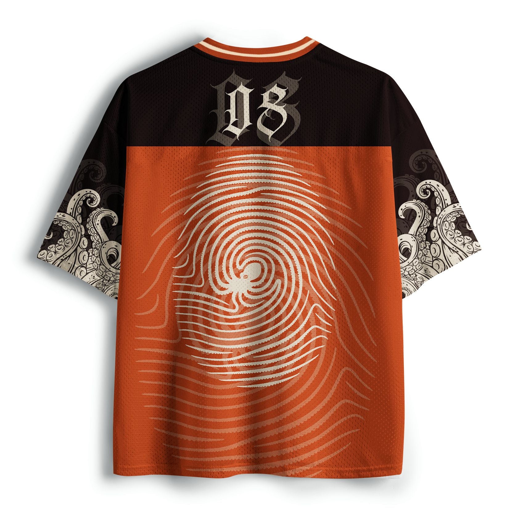 Retro Octopus Eating Ramen Mesh Jersey