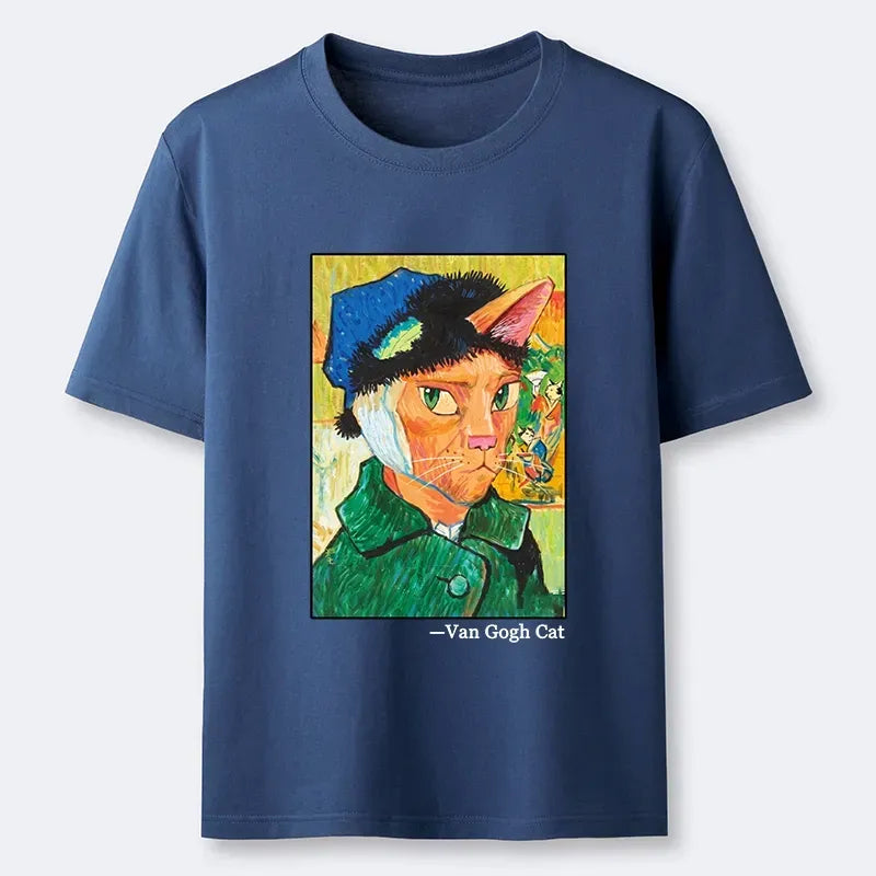 Unisex Cotton Cat T-Shirt for Daily Wear