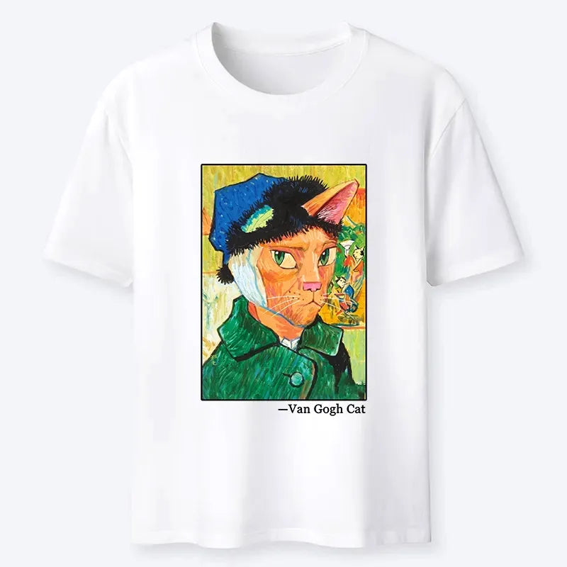 Japanese Cat Van Gogh Classic T-Shirt