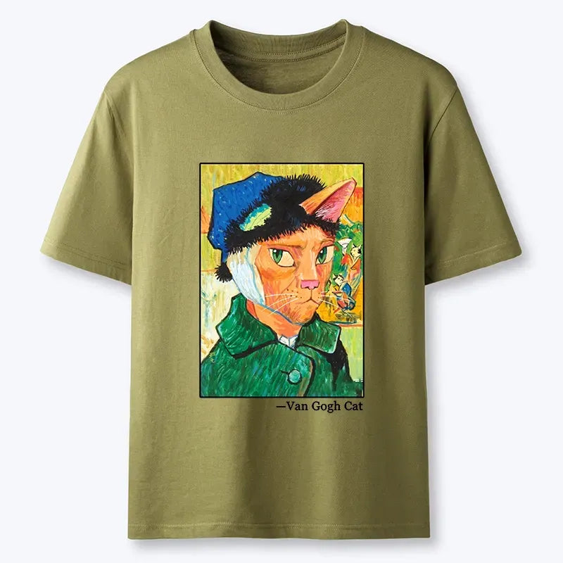 Kyoto-Lion Cat With A Bandage Like Van Gogh Classic T-Shirt