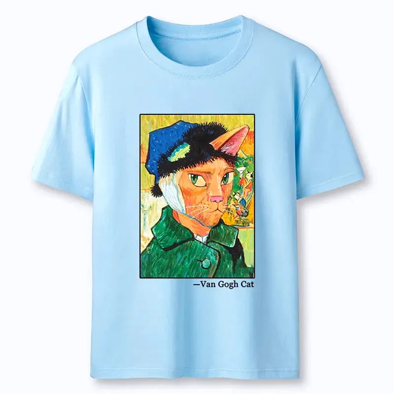 Japanese Cat Van Gogh Classic T-Shirt