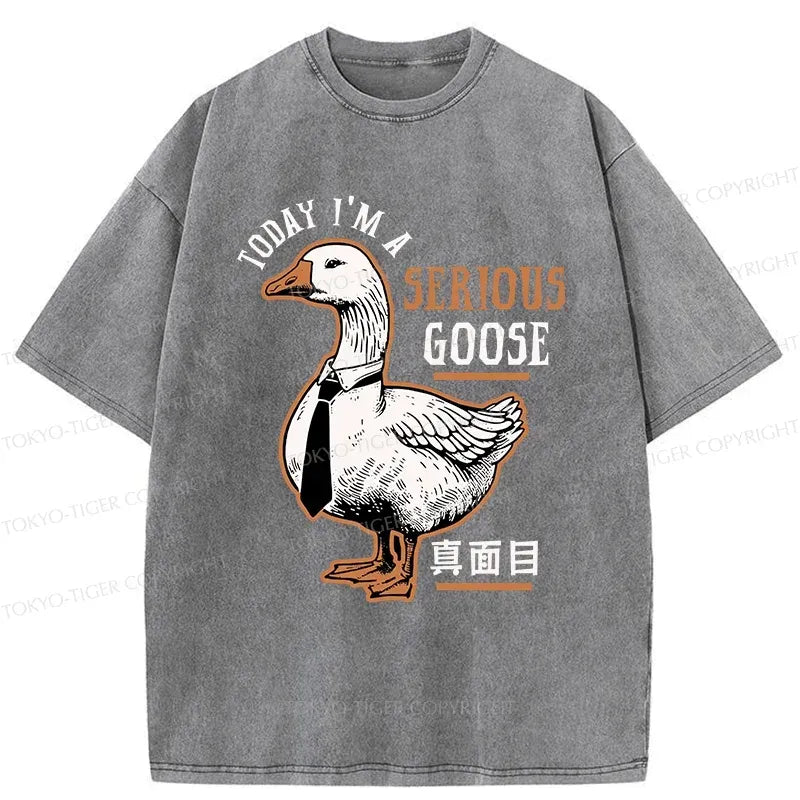 Kyoto-Lion Japanese Serious Goose Washed T-Shirt
