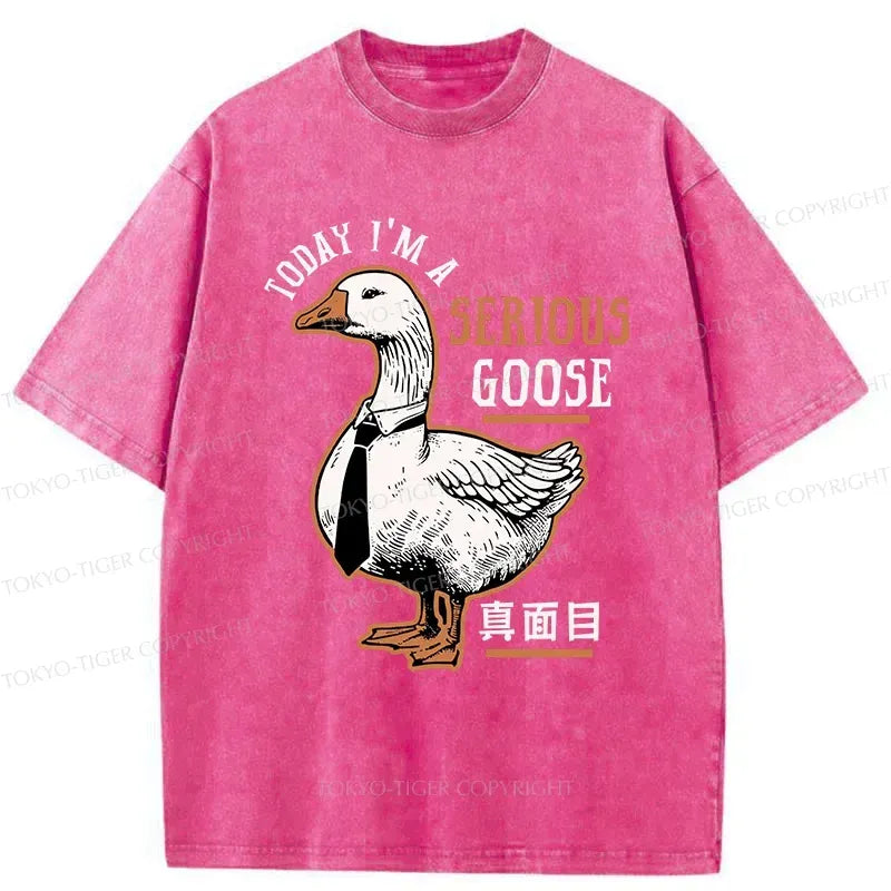 Kyoto-Lion Japanese Serious Goose Washed T-Shirt