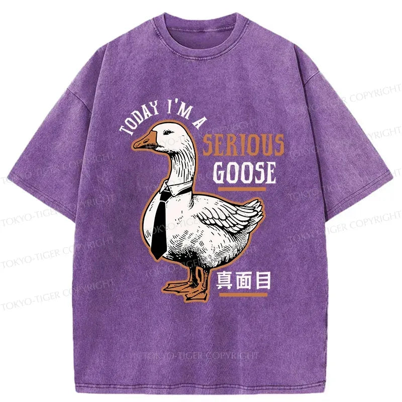 Kyoto-Lion Japanese Serious Goose Washed T-Shirt
