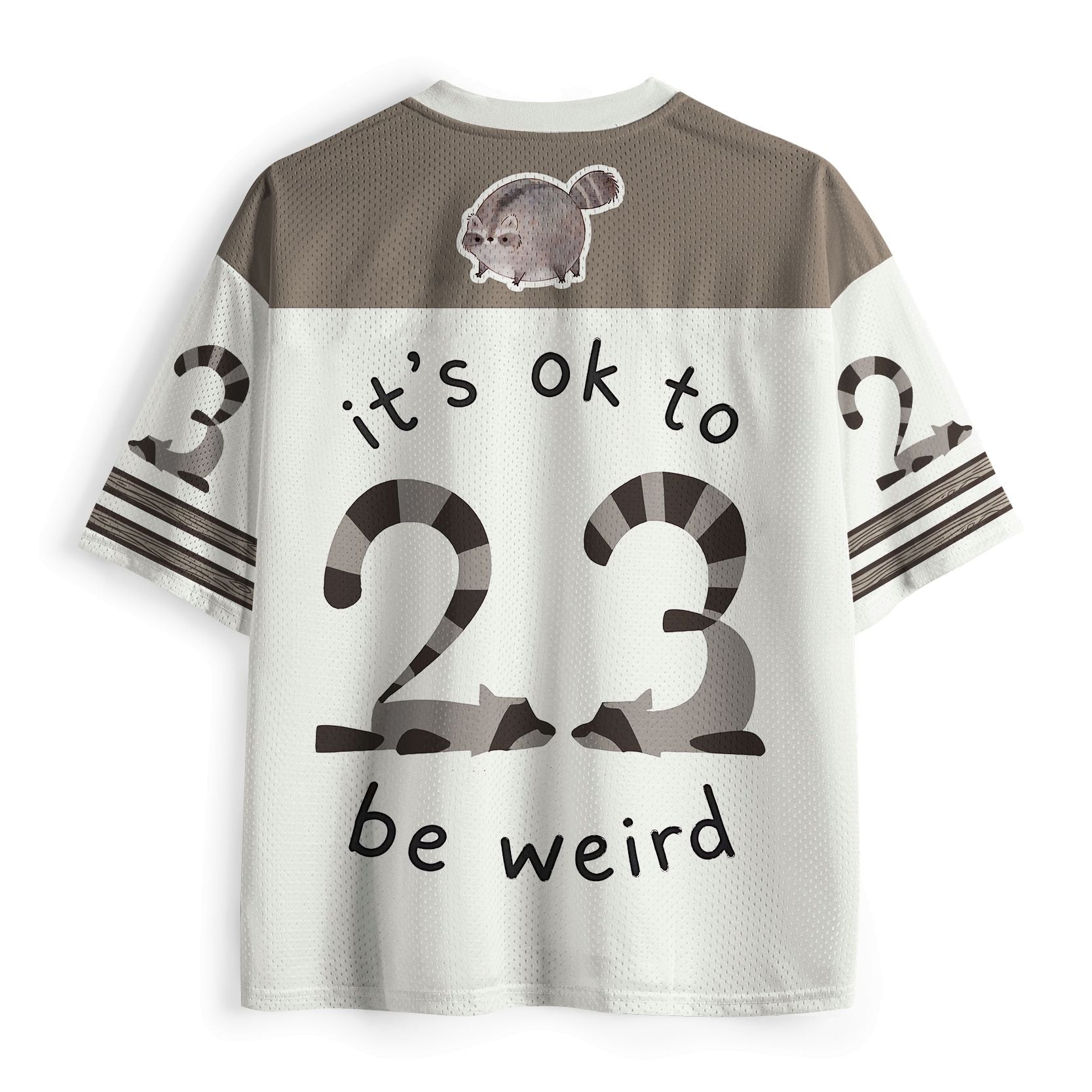 Raccoon Art Mesh Jersey for Daily Wear
