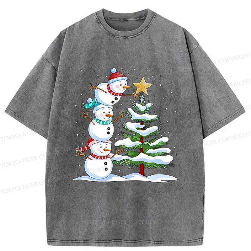 Vintage Japanese Snowman Tee Free Shipping