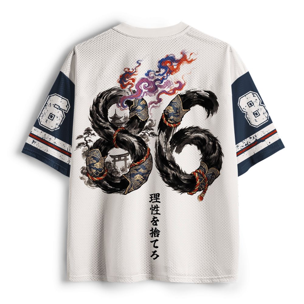Kyoto-Lion Japanese Demon Gorilla Ukiyo-e Art Mesh Jersey