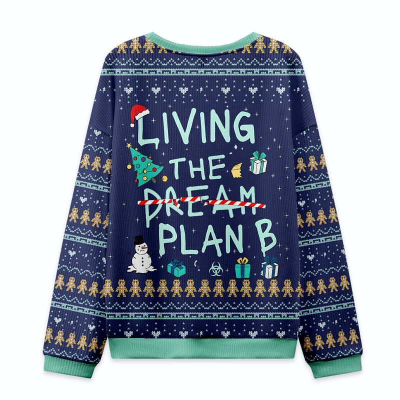 Kyoto-Lion Implement Plan B Christmas Ugly Sweatshirt