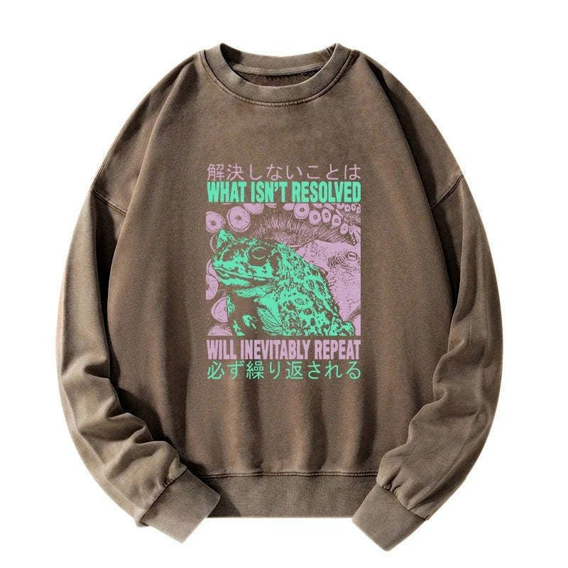 japanese washed sweatshirt for daily wear