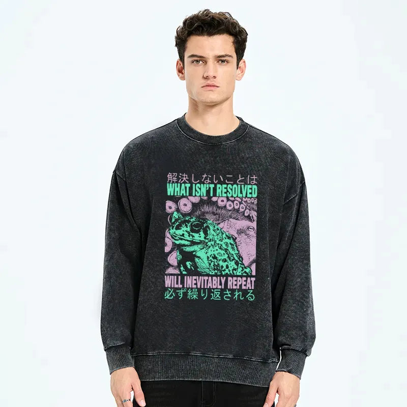 Kyoto-Lion What Ist Resolved Forg Washed Sweatshirt