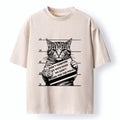 Kyoto-Lion Funny Cat Vs Dog Joke Washed T-Shirt
