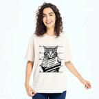 Kyoto-Lion Funny Cat Vs Dog Joke Washed T-Shirt