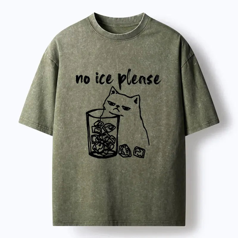 Kyoto-Lion Cat Wants Ice Washed T-Shirt