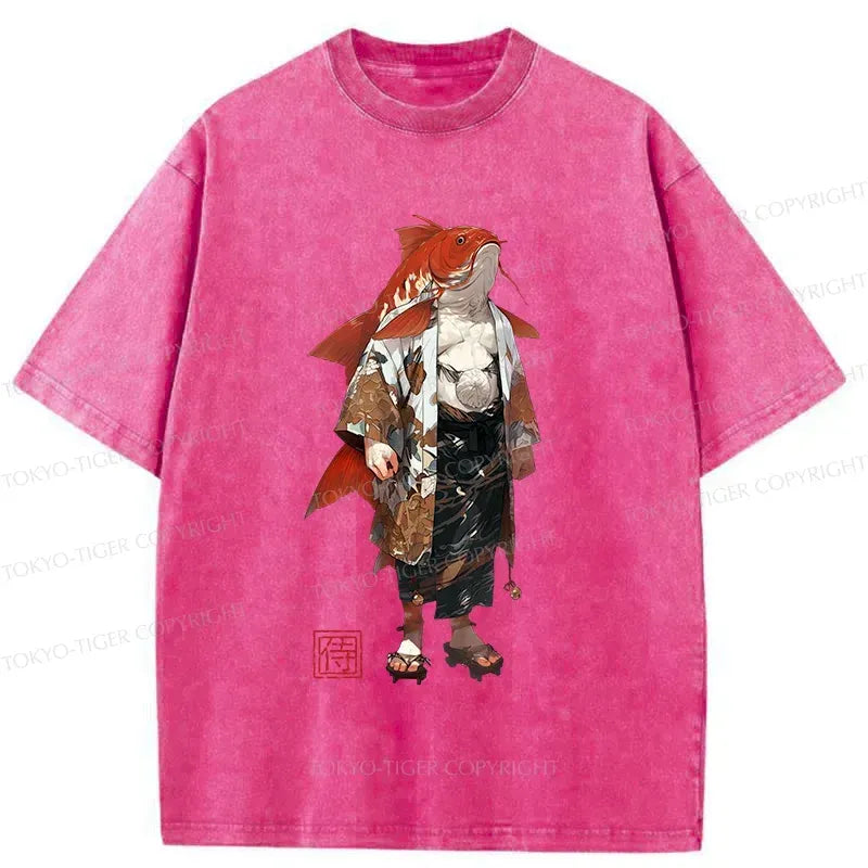 kyoto lion ukiyo-e washed t-shirt