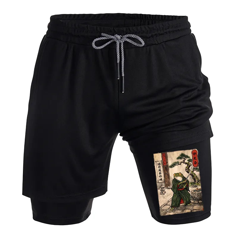 Kyoto-Lion Samurai Frog Training Training Shorts