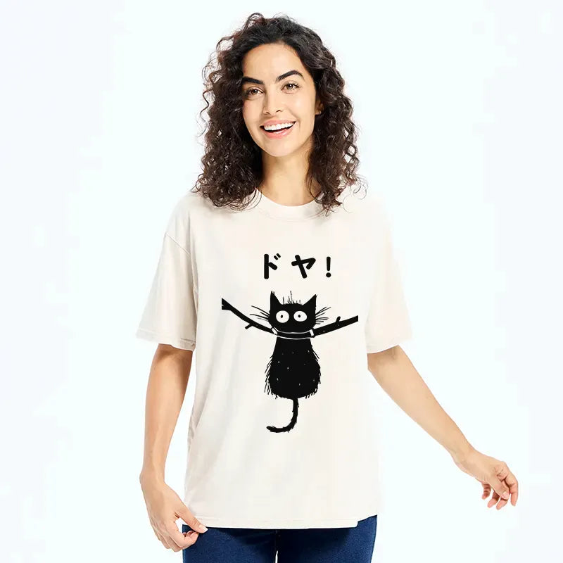 black cat hanging branch shirt