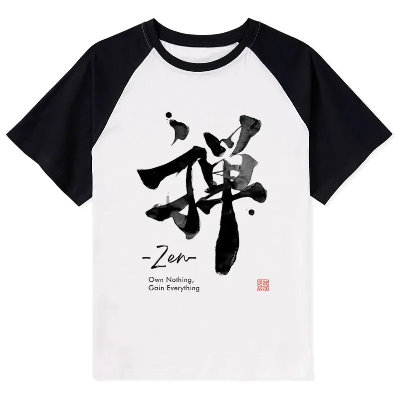 Unisex Cotton Raglan T-Shirt for Streetwear