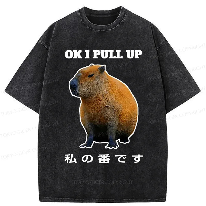 Japanese style capybara tee on sale