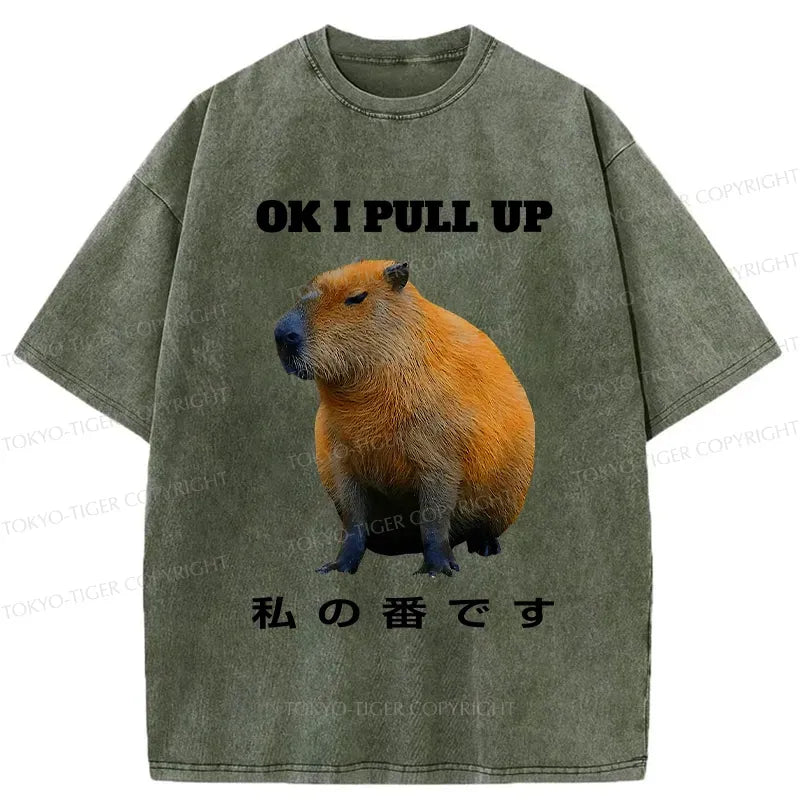 Japanese style capybara tee on sale