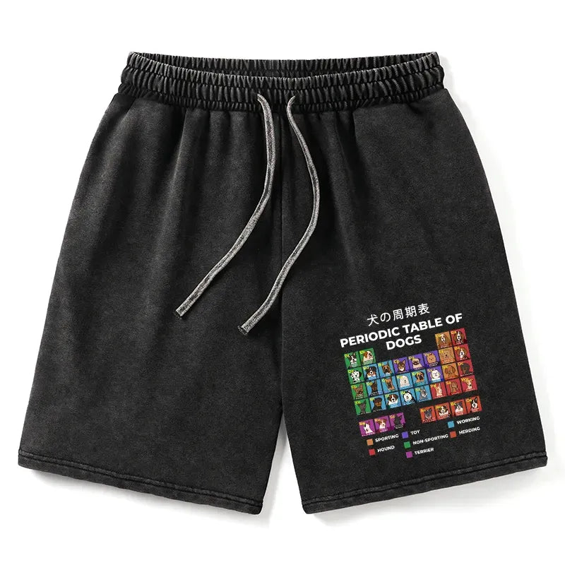 Kyoto-Lion Periodic Table Of Dogs Washed Shorts