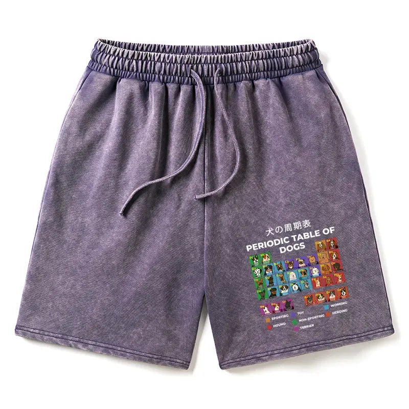 Kyoto-Lion Periodic Table Of Dogs Washed Shorts