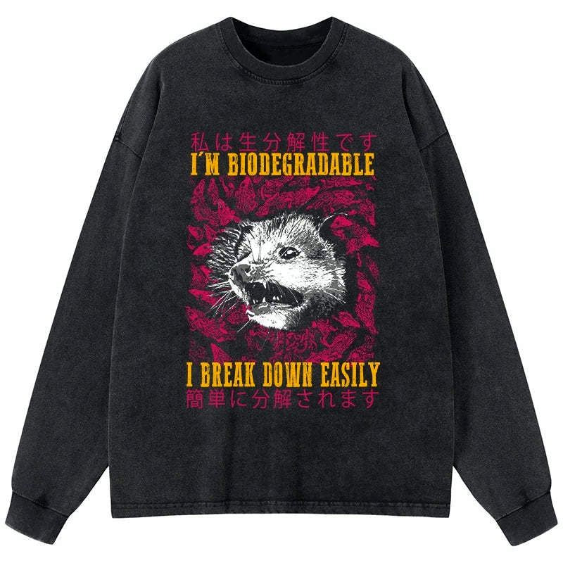 vintage japanese opossum long sleeve t-shirt
