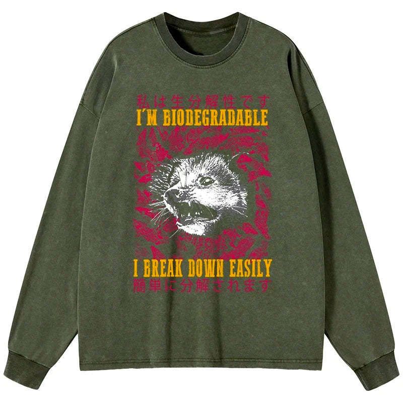 washed opossum tee for daily streetwear