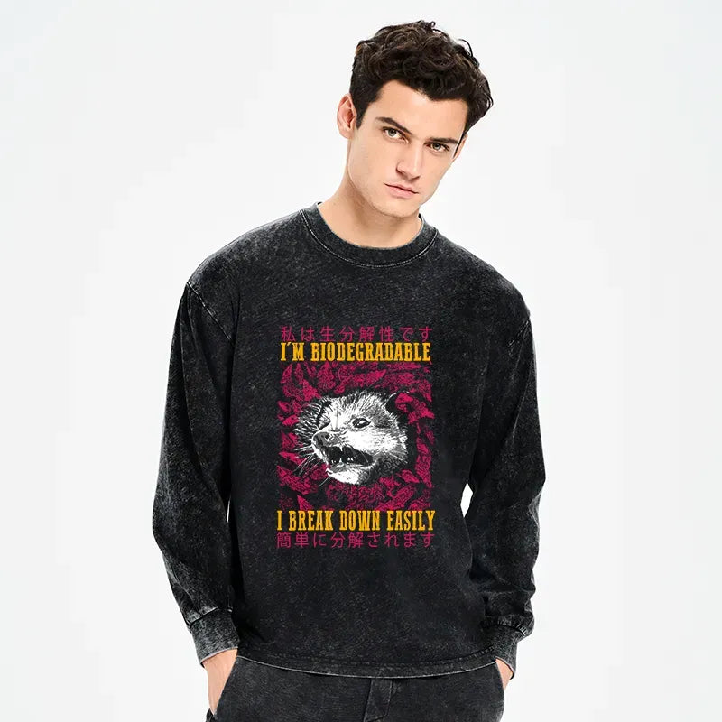 vintage japanese opossum long sleeve t-shirt