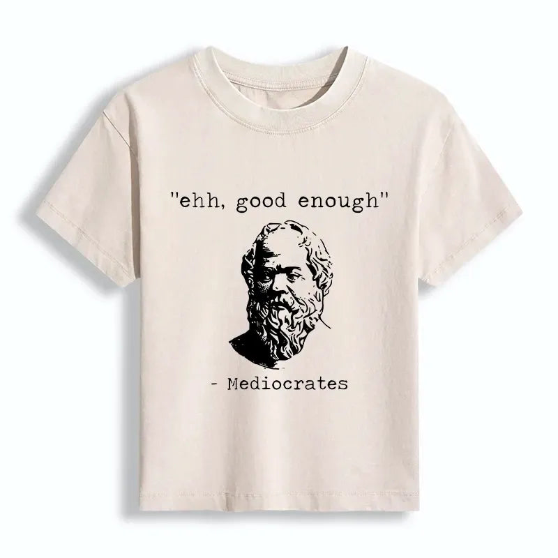 Women's Washed T-shirt with Japanese Meme Design