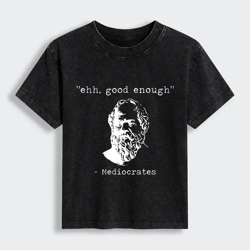 Kyoto-Lion Mediocrates Meme Women's Washed T-shirt