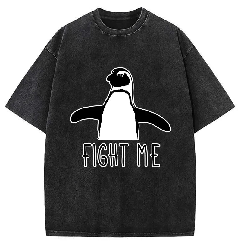 Kyoto Lion Fighting Penguins Washed T-Shirt