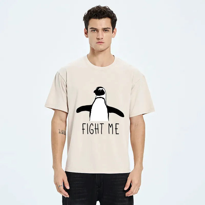 Kyoto Lion Fighting Penguins Washed T-Shirt