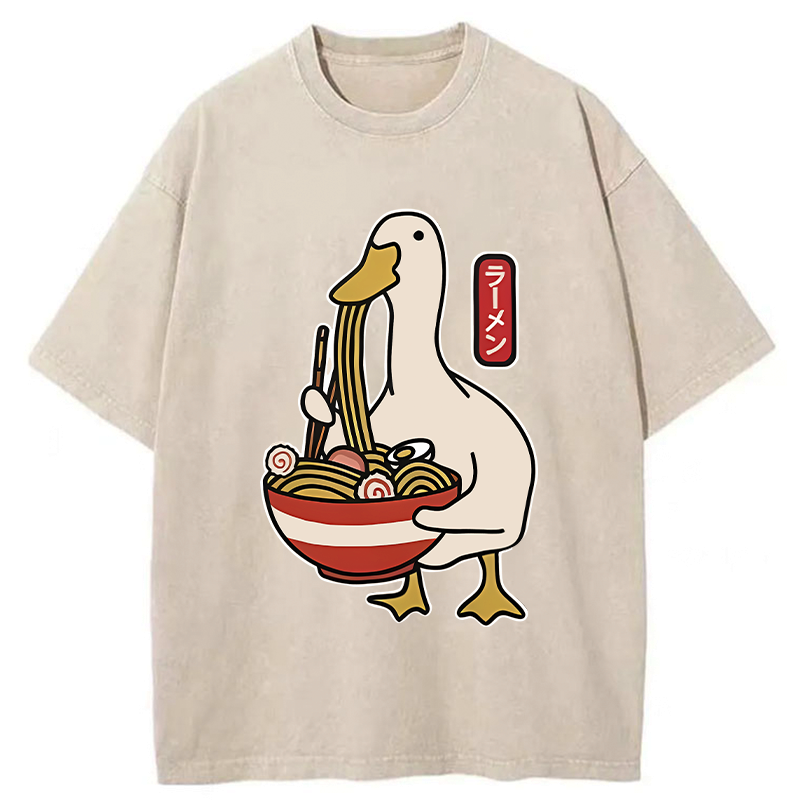 Kyoto-Lion Ramen Lover Goose Washed T-Shirt