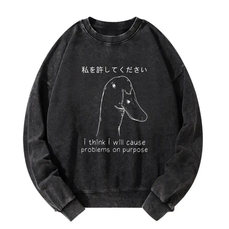 kyoto lion funny goose sweatshirt for daily wear