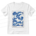 Kyoto-Lion Japanese Retro Art Wave V-Neck Classic T-Shirt